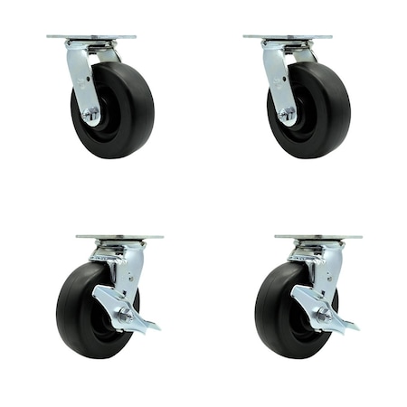 Service Caster Tool Box Caster Wheel Set 6'' Polyolefin Swivel Casters, 4PK TOOL-SCC-30CS620-POB-2-TLB-2